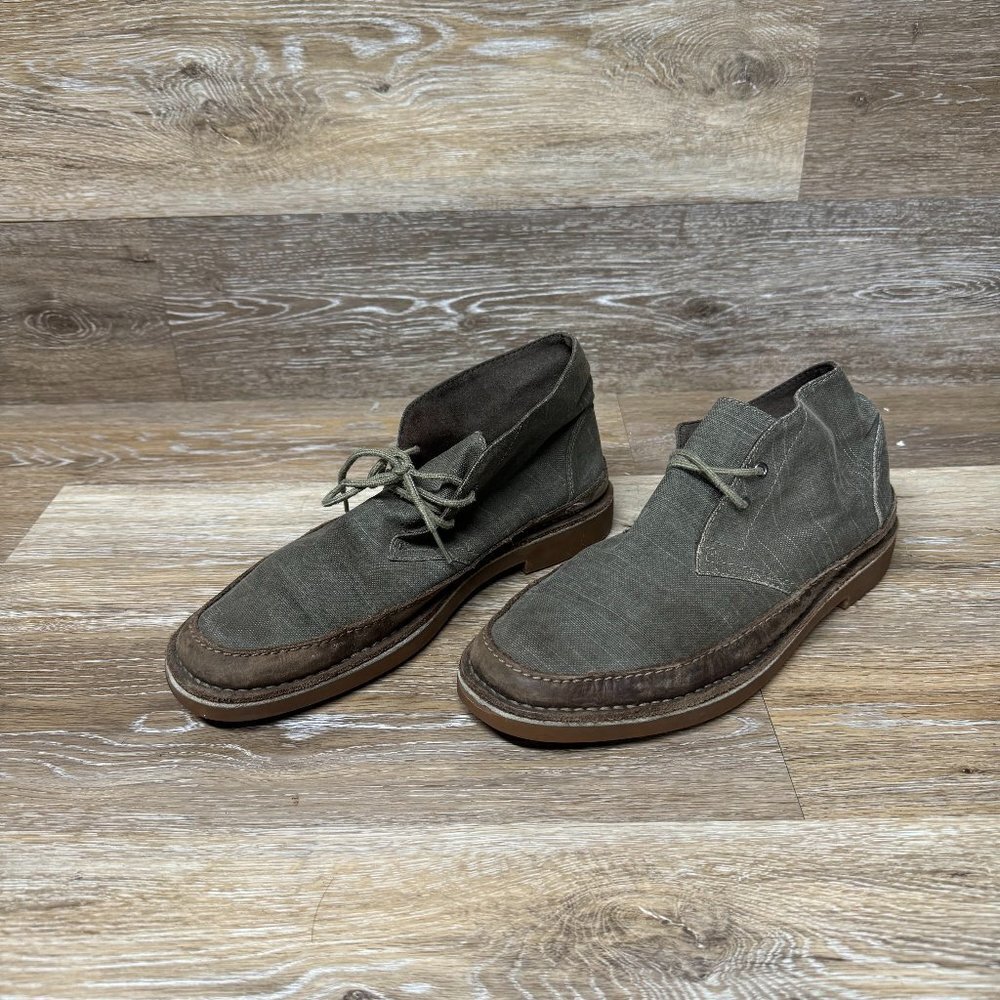 Clarks Bushacre Rand Gray Leather Chukka Boot Mens Size 9.5m